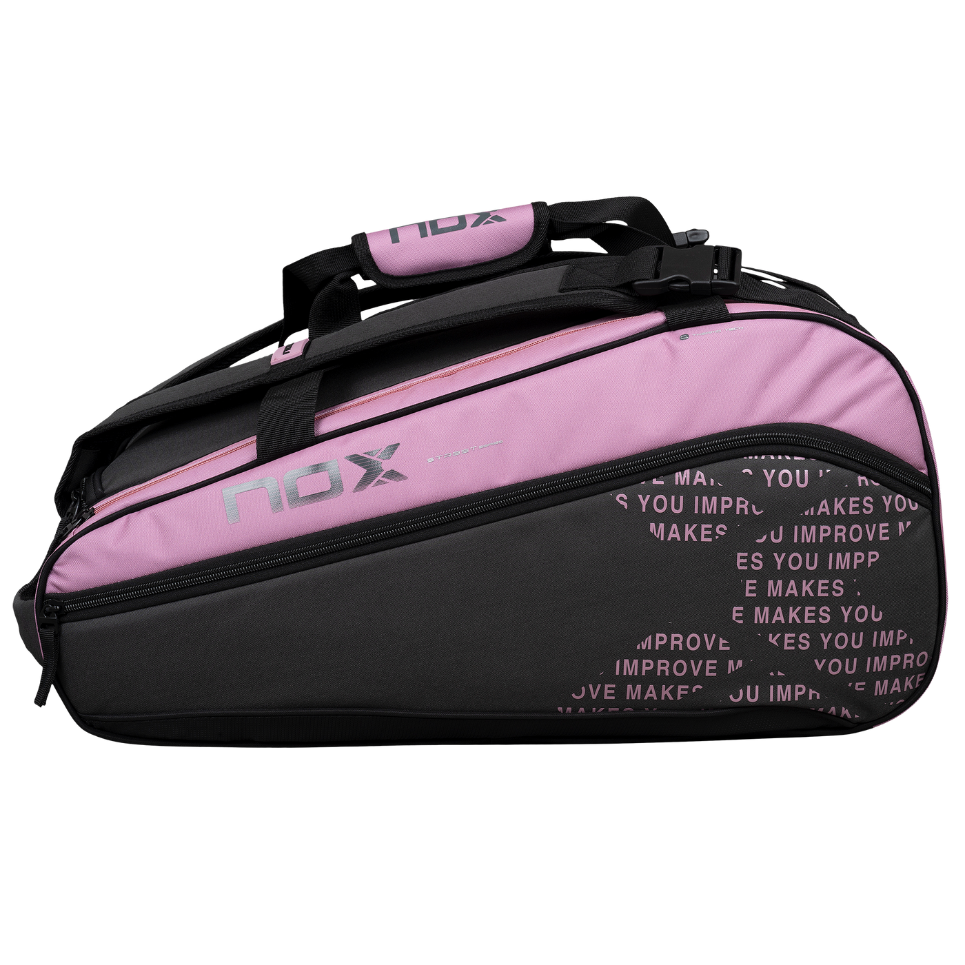 Nox STREET SERIES grijs/roze padeltas