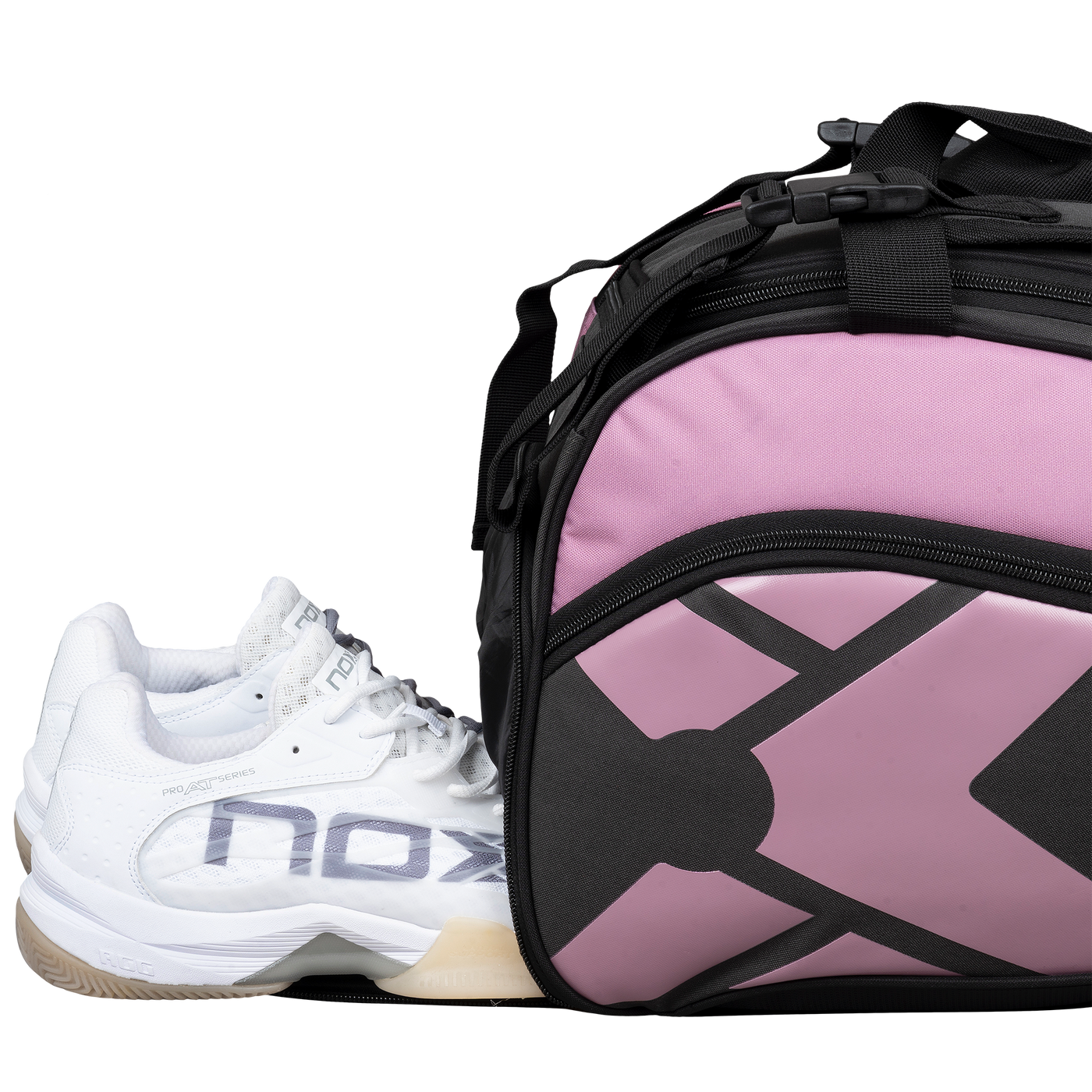 Nox STREET SERIES grijs/roze padeltas